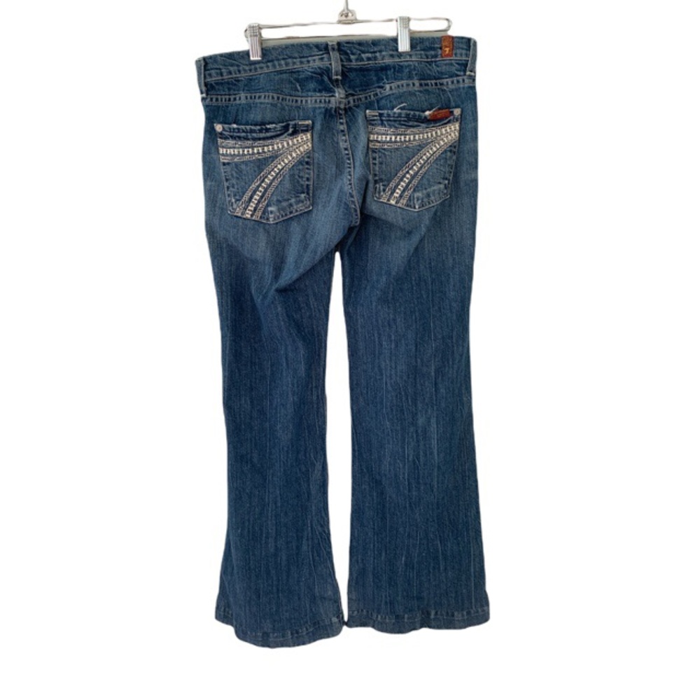 7 For All Mankind DOJO Crochet Beaded Pocket Jeans size 29